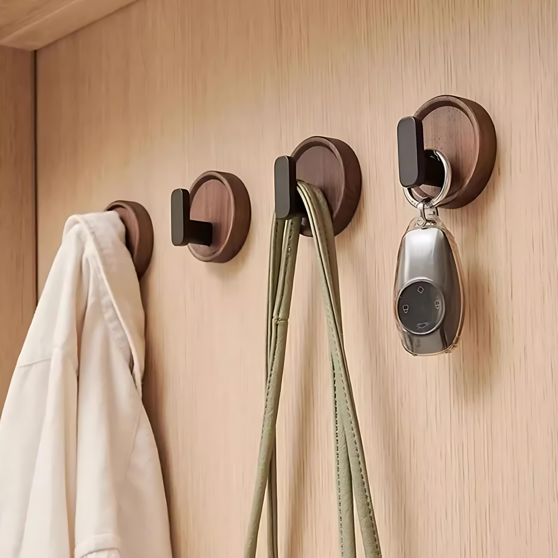 Noble Walnut Wall Hook - Minimalist Design, Durable Key Holder for Wall 7