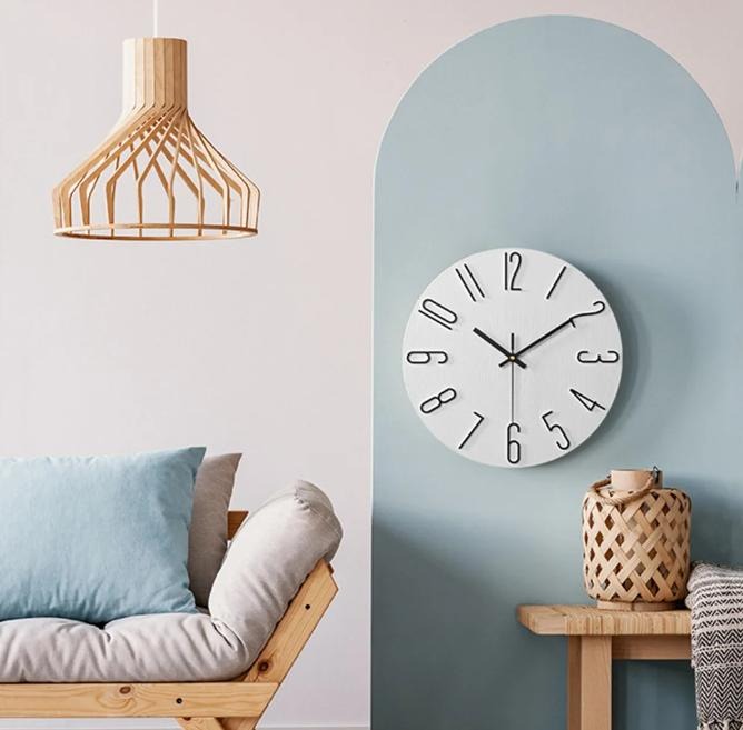 TimeLoom Wall Clock – Minimalist Quartz Design – Modern Living Room Accent