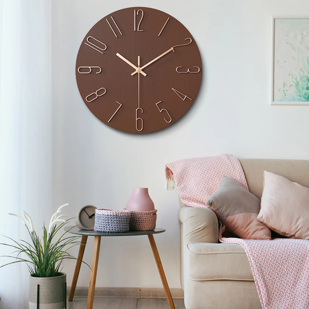 TimeLoom Wall Clock – Minimalist Quartz Design – Modern Living Room Accent