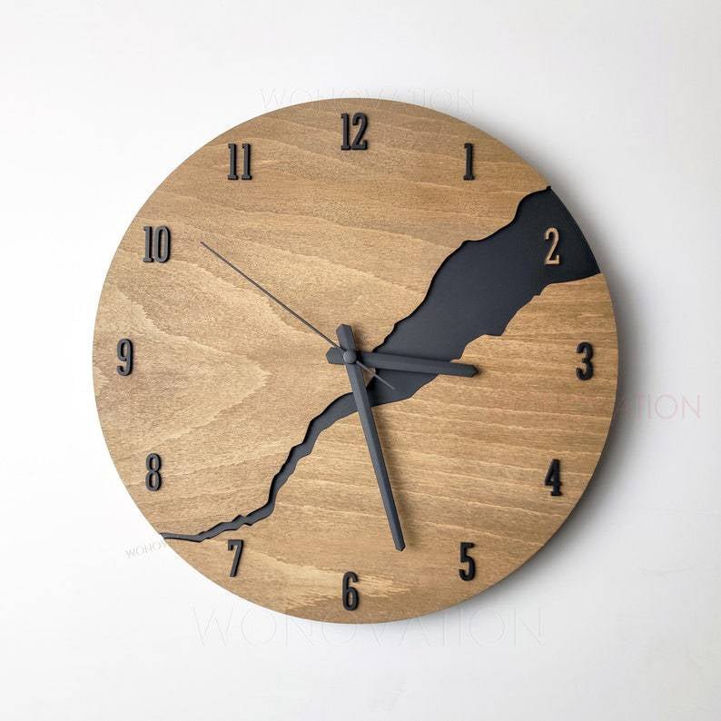 Nuvoro Modern Wall Clock - High-Quality Wood, Minimalist Decor 0