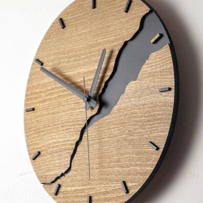 Nuvoro Modern Wall Clock - High-Quality Wood, Minimalist Decor 2