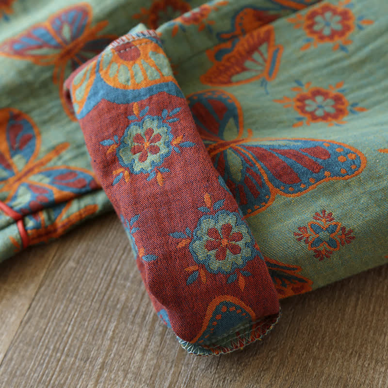 Opaline Loungewear Set - Cotton, Vintage Butterfly Print 6