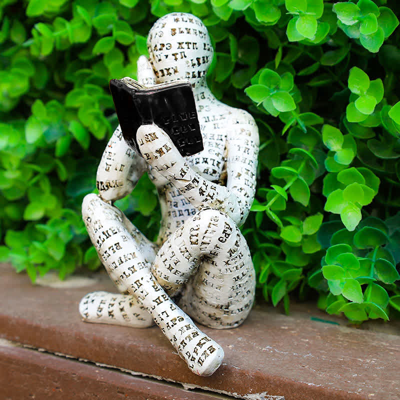 Orenda Reading Woman Statue - Synthetic Resin Bookshelf Accent 4