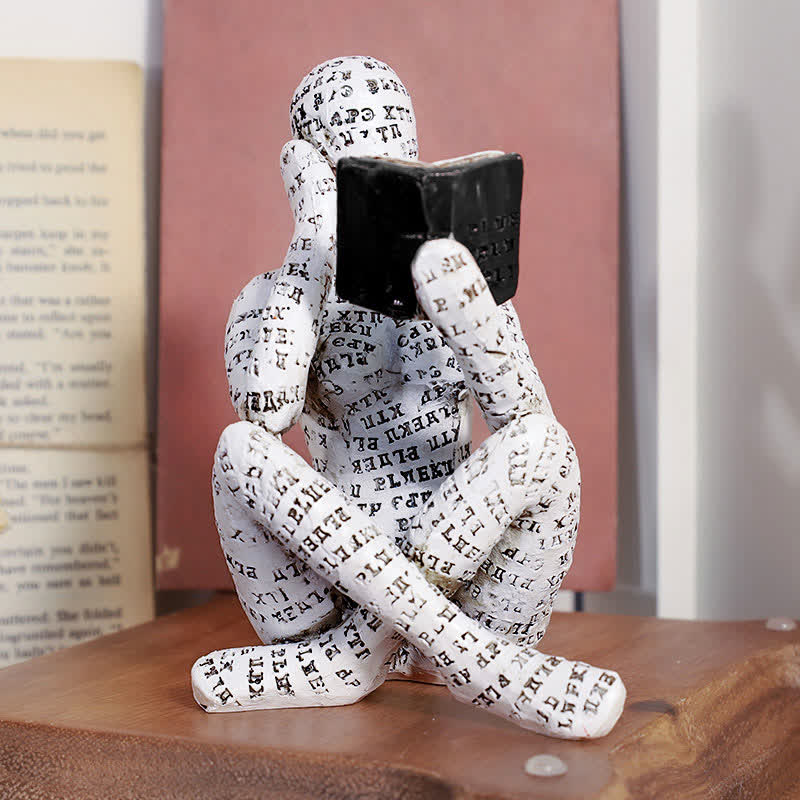 Orenda Reading Woman Statue - Synthetic Resin Bookshelf Accent 5