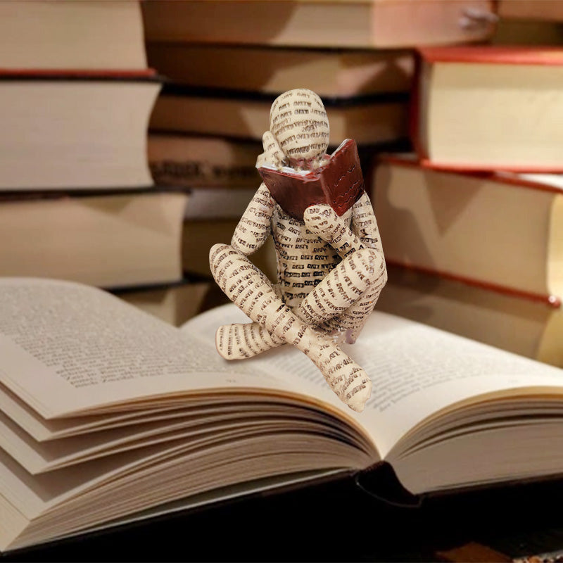 Orenda Reading Woman Statue - Synthetic Resin Bookshelf Accent 6