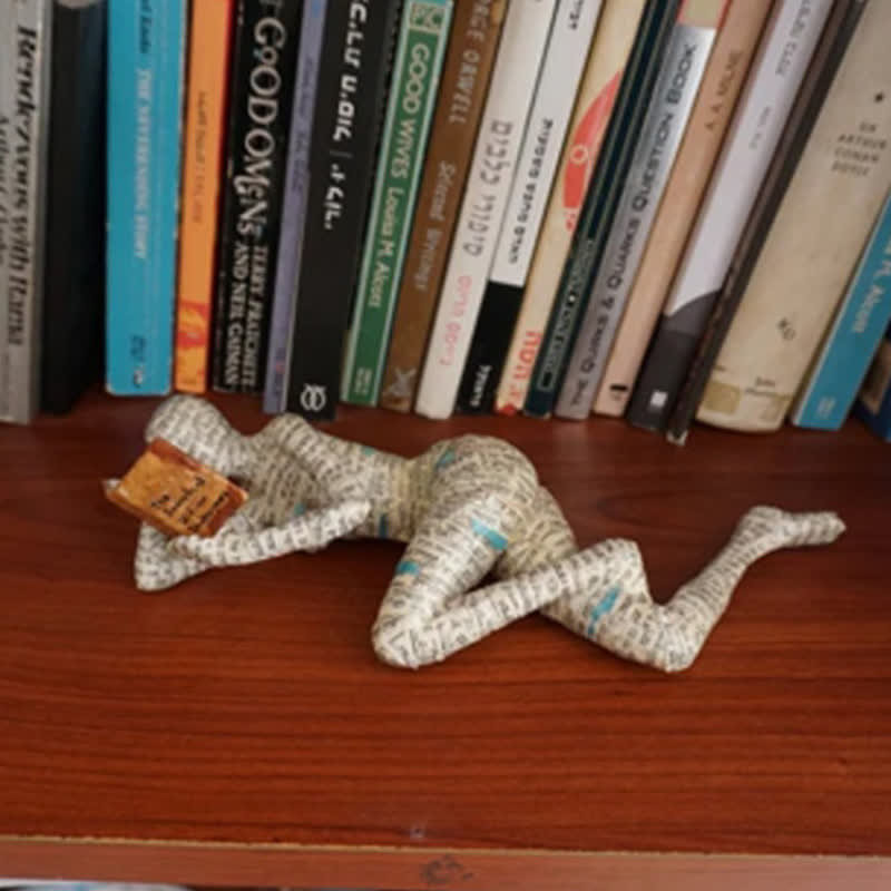 Orenda Reading Woman Statue - Synthetic Resin Bookshelf Accent 7