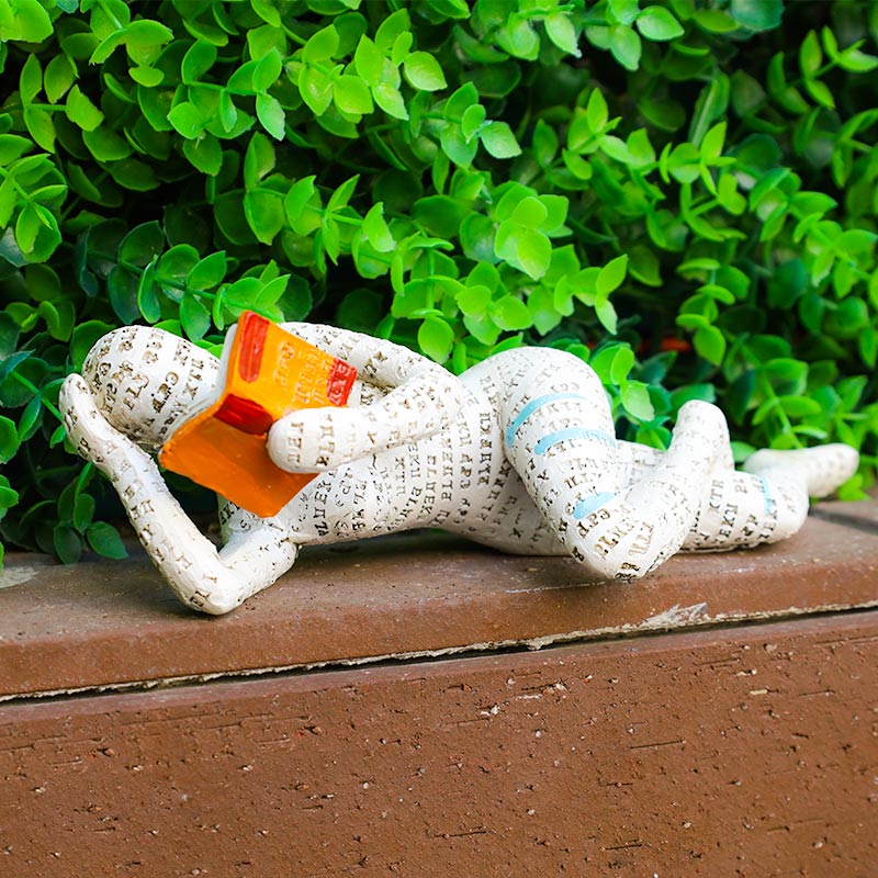 Orenda Reading Woman Statue - Synthetic Resin Bookshelf Accent 8