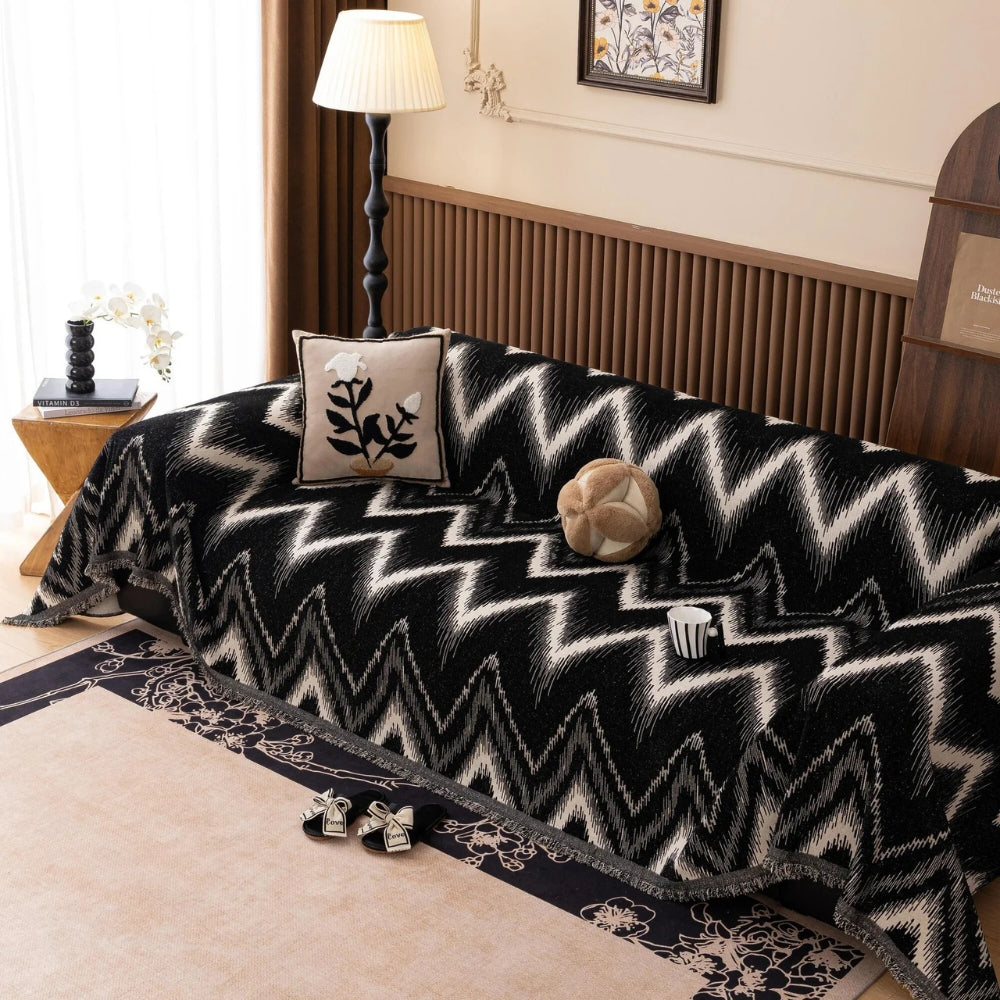 Oriana Couch Cover - Chenille, Chevron Pattern, Pet-Friendly 2