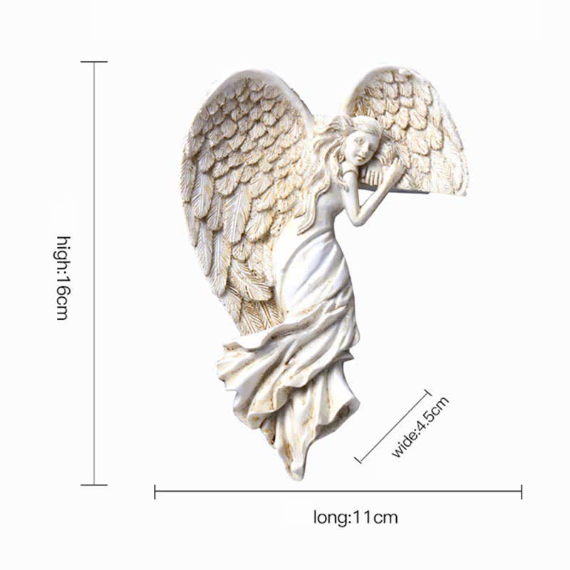 Orlen Door Frame Sculpture - Resin Angel Wings, Compact Design 2
