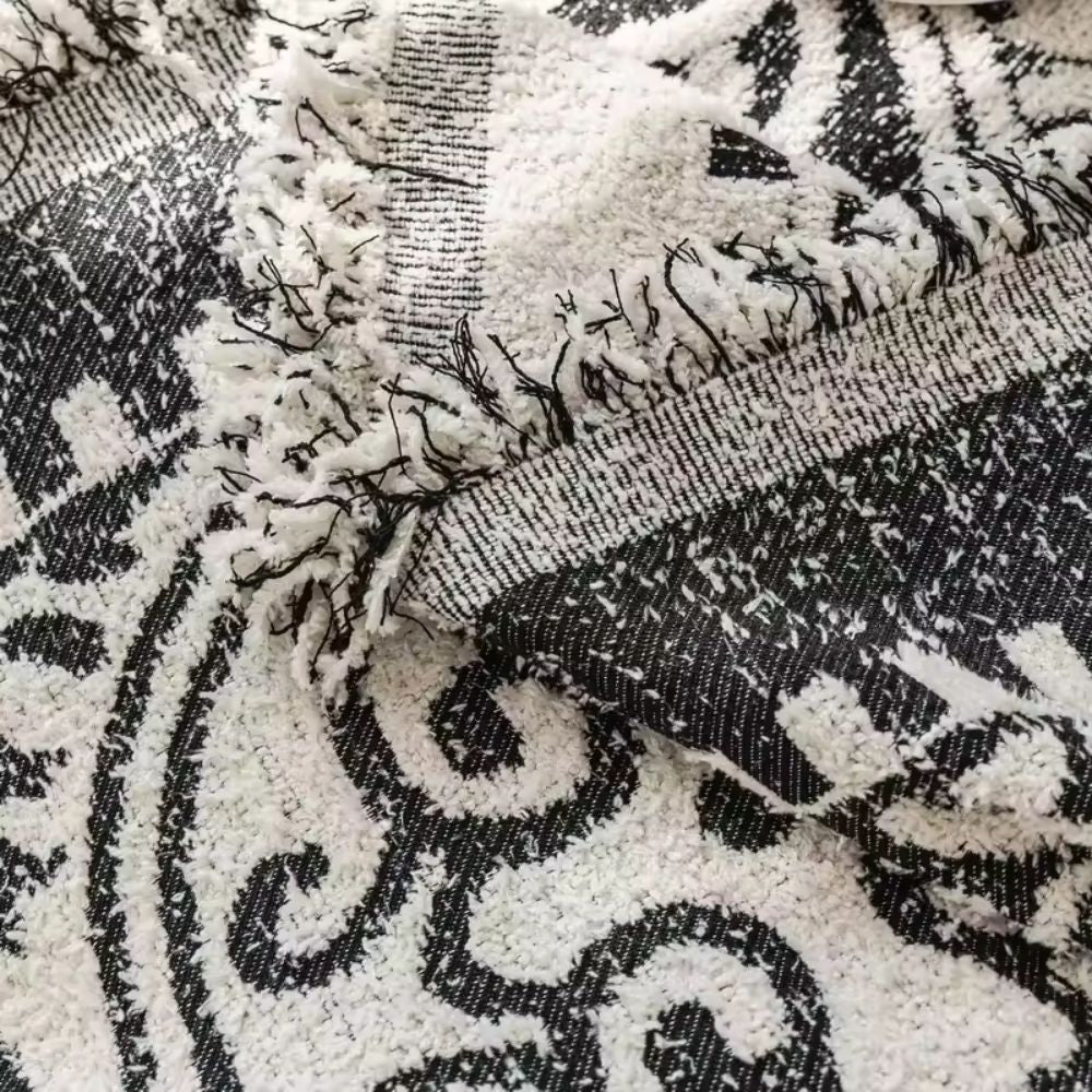 Ornate Jacquard Sofa Cover - Soft Microfiber, Vintage Design 5