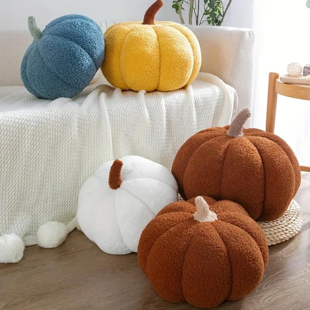 Pavo Plush Cushion - Pumpkin Shape, Soft Fabric 1