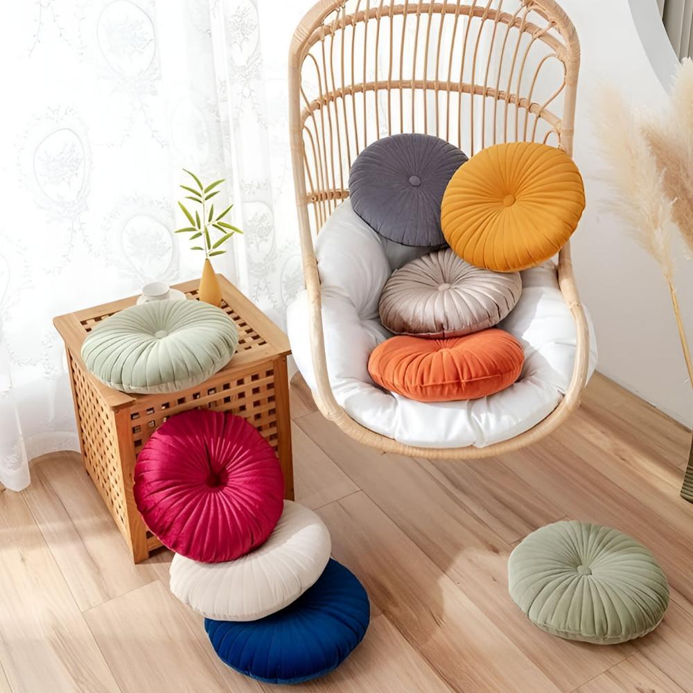 Pavo Plush Cushion - Pumpkin Shape, Soft Polyester 1
