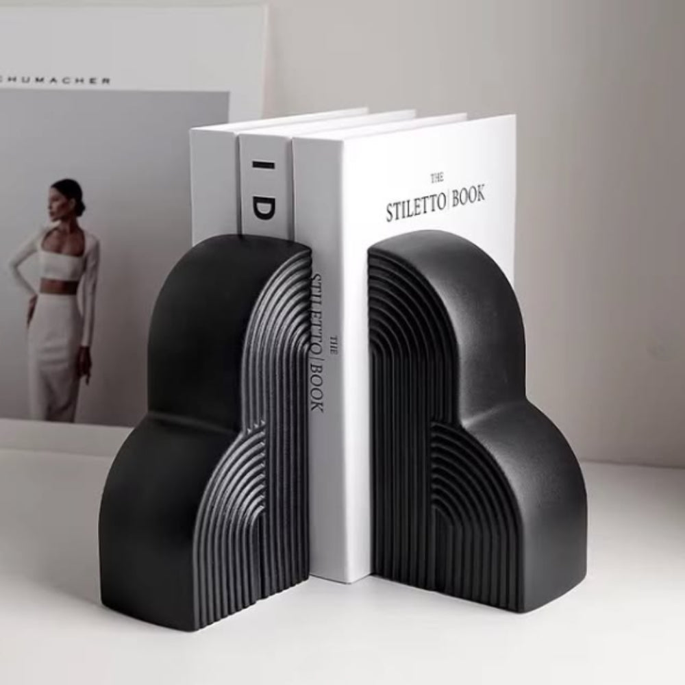 Peregrine Modern Bookends - Cloud-Shaped Ceramic, Nordic Design 1