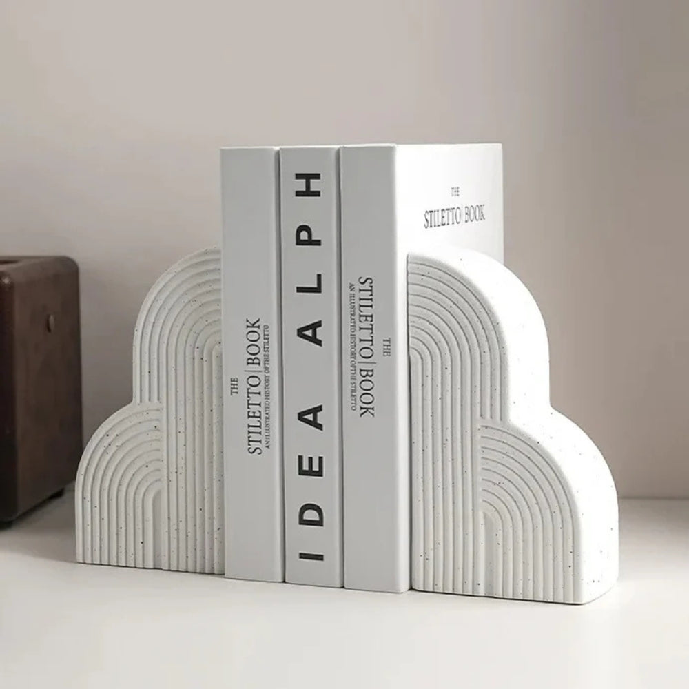 Peregrine Modern Bookends - Cloud-Shaped Ceramic, Nordic Design 2
