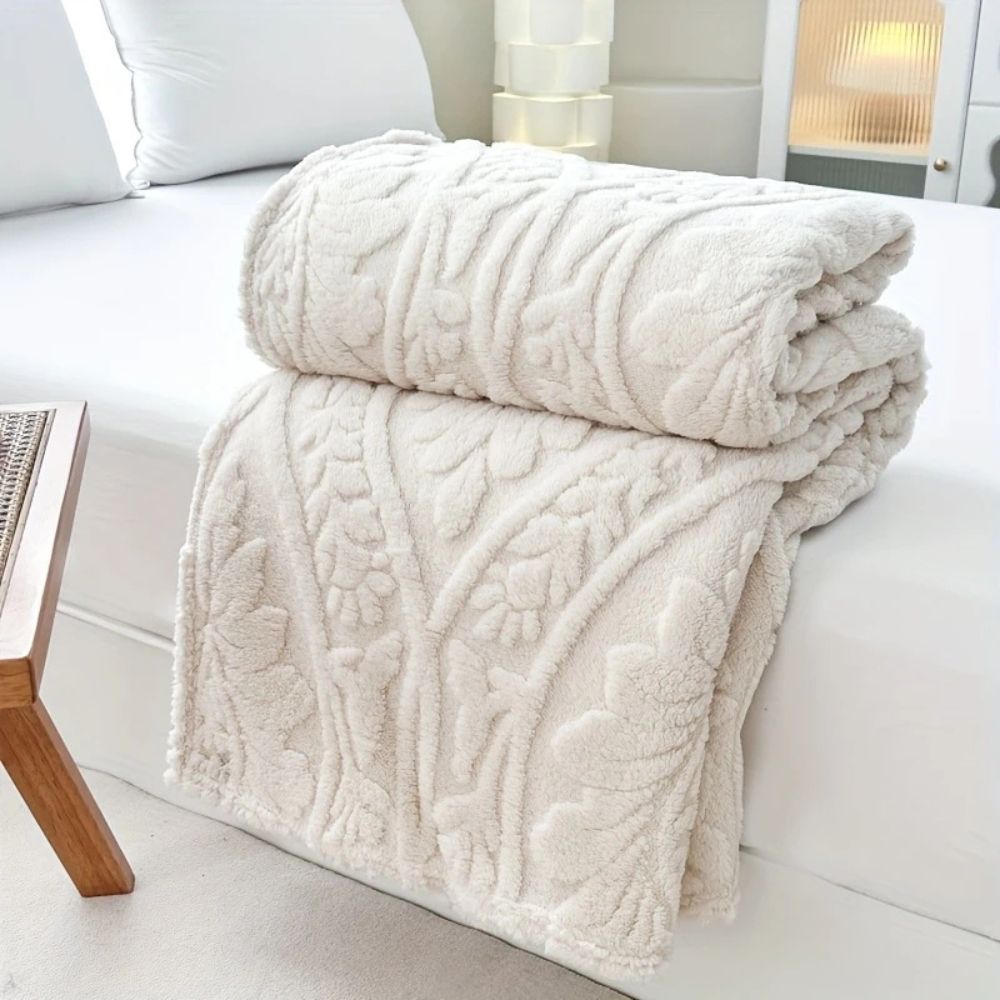 Perrin Fleece Blanket - Microfiber Softness, French-Inspired Design 10