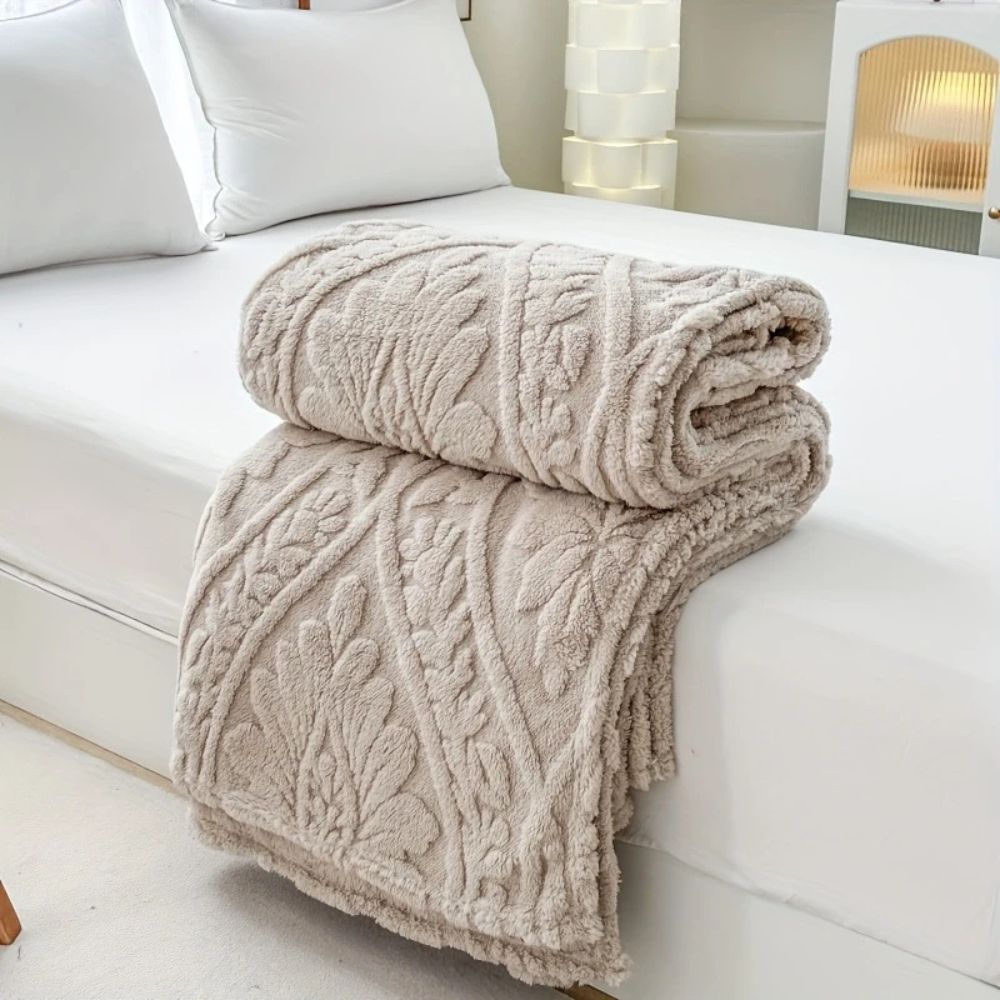 Perrin Fleece Blanket - Microfiber Softness, French-Inspired Design 8