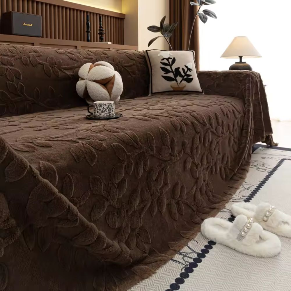 Petal Comfort Sofa Cover - Soft Microfiber, Versatile Floral Design 8