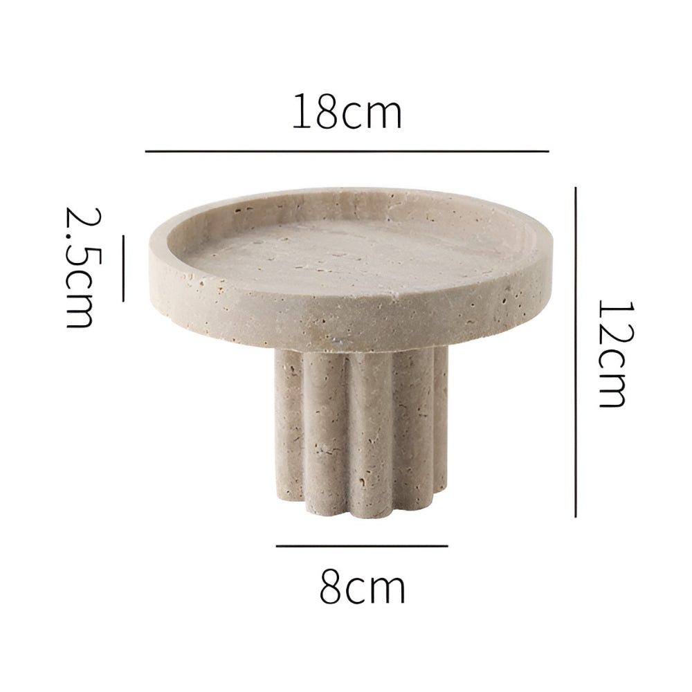 Pietra Decorative Tray for Coffee Table - Natural Travertine, Elegant Design 9