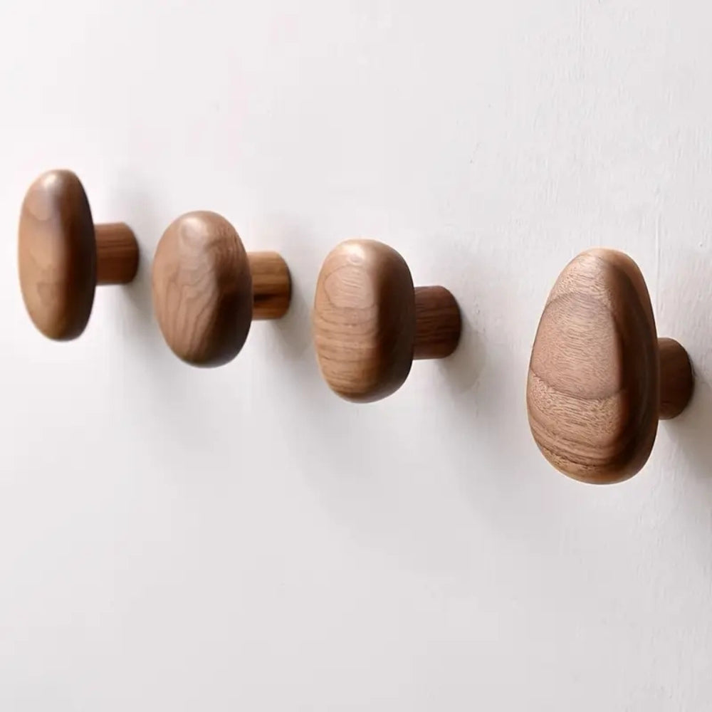 Pinnacle Modern Coat Hooks - Wall Mounted Solid Wood, Minimalist Design 4