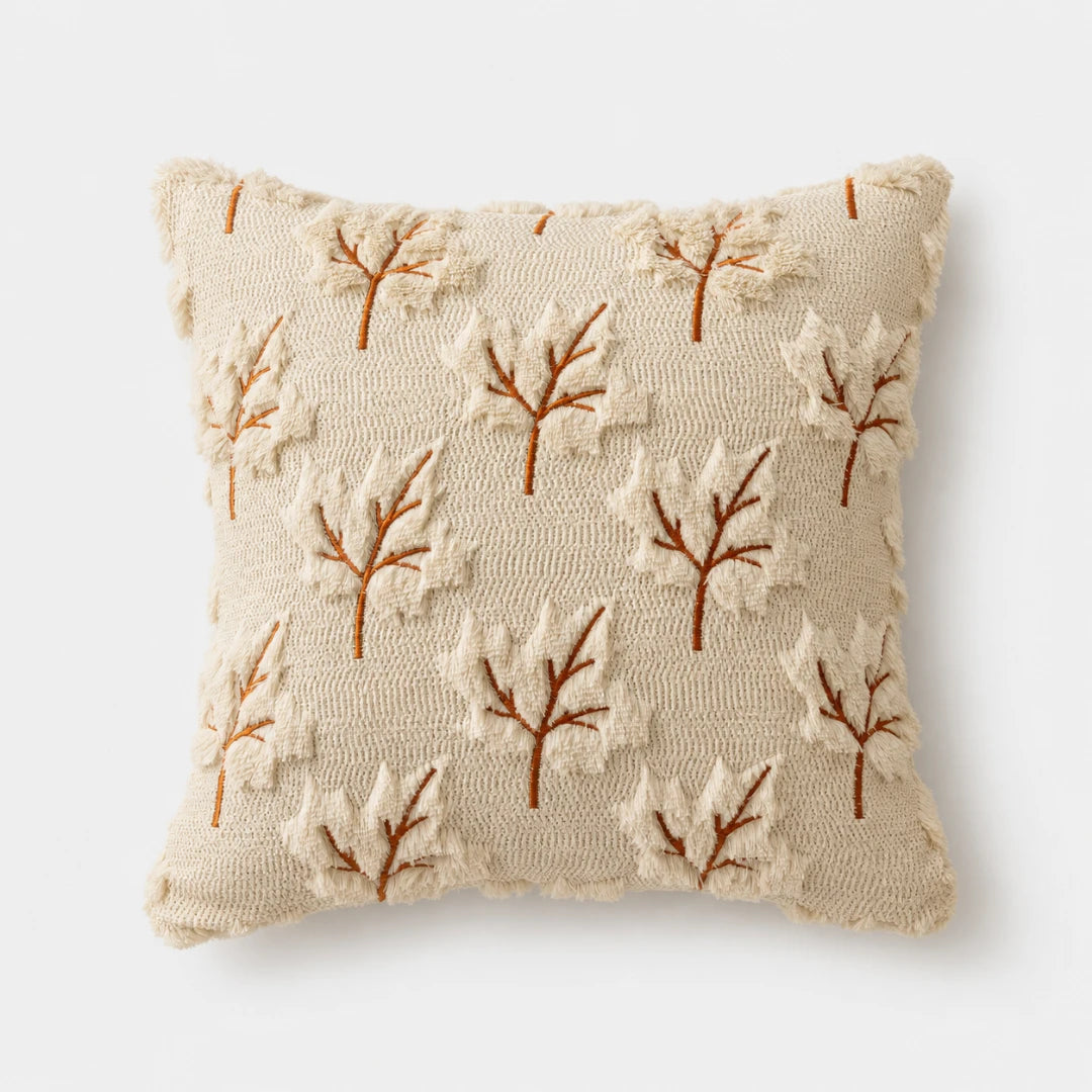 Pluma Pumpkin Pillow Cover - Hand-Tufted Chenille, Square 18 Inch 8