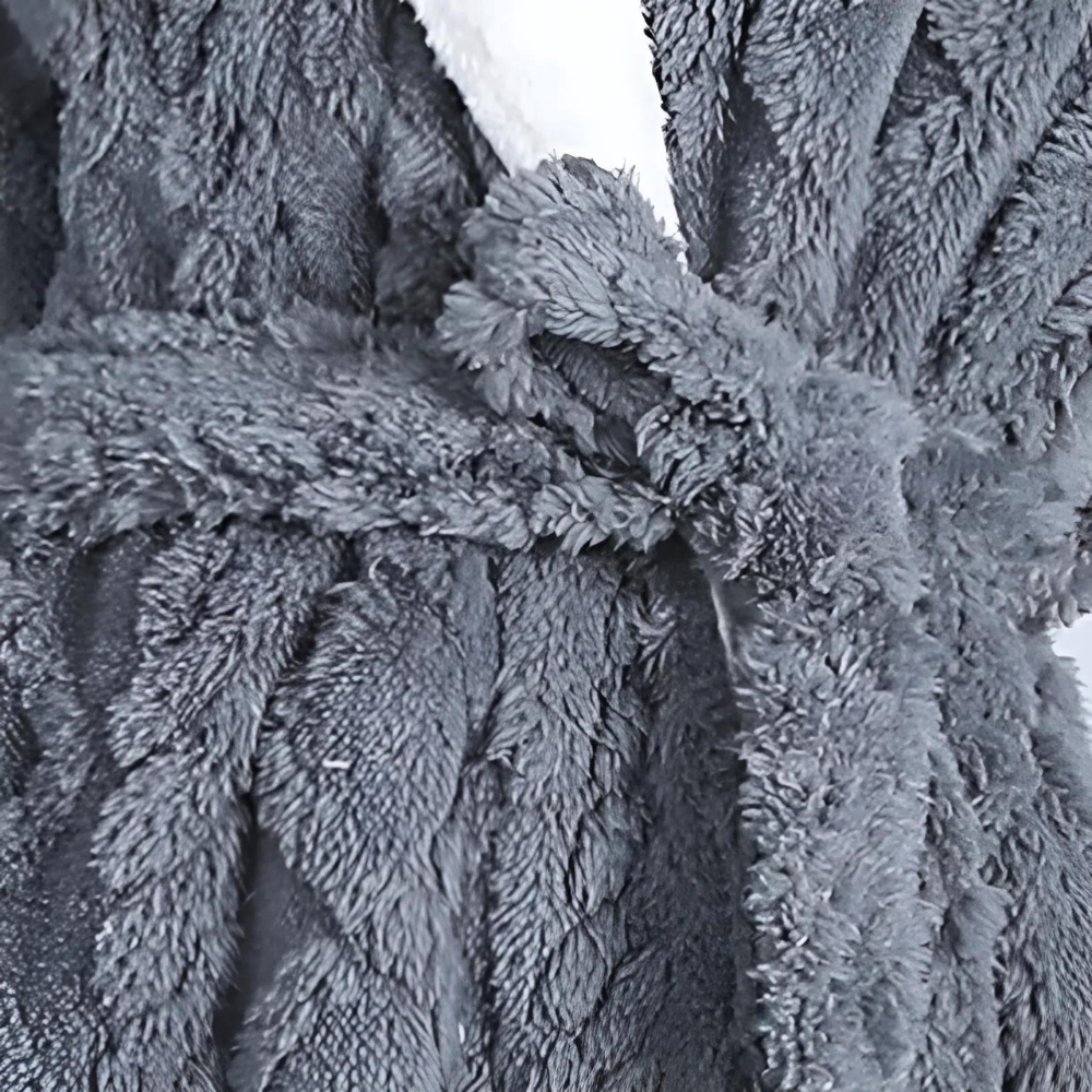 Plush Long Hooded Robe - Soft Fabric, Cozy Comfort for Women 7