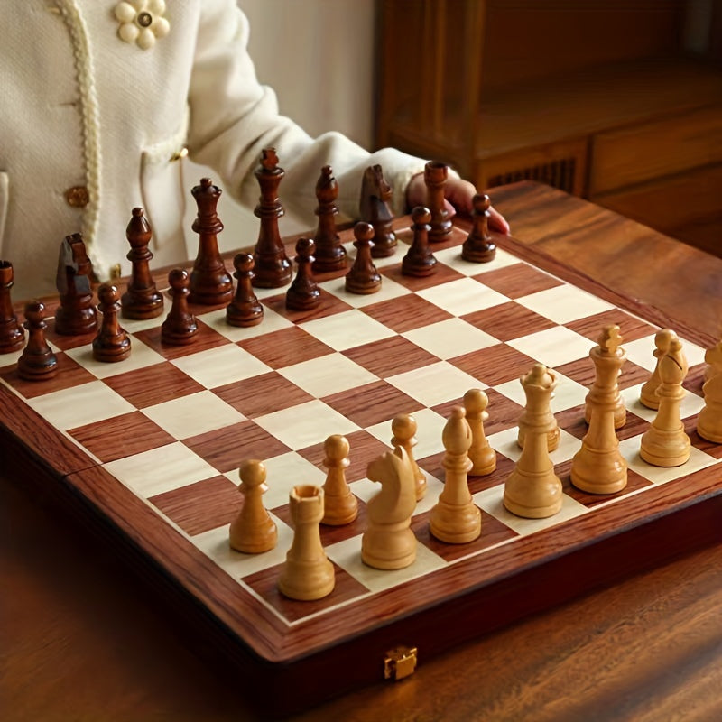 Pryden Wooden Chess Set - Solid Wood, Elegant Design 4