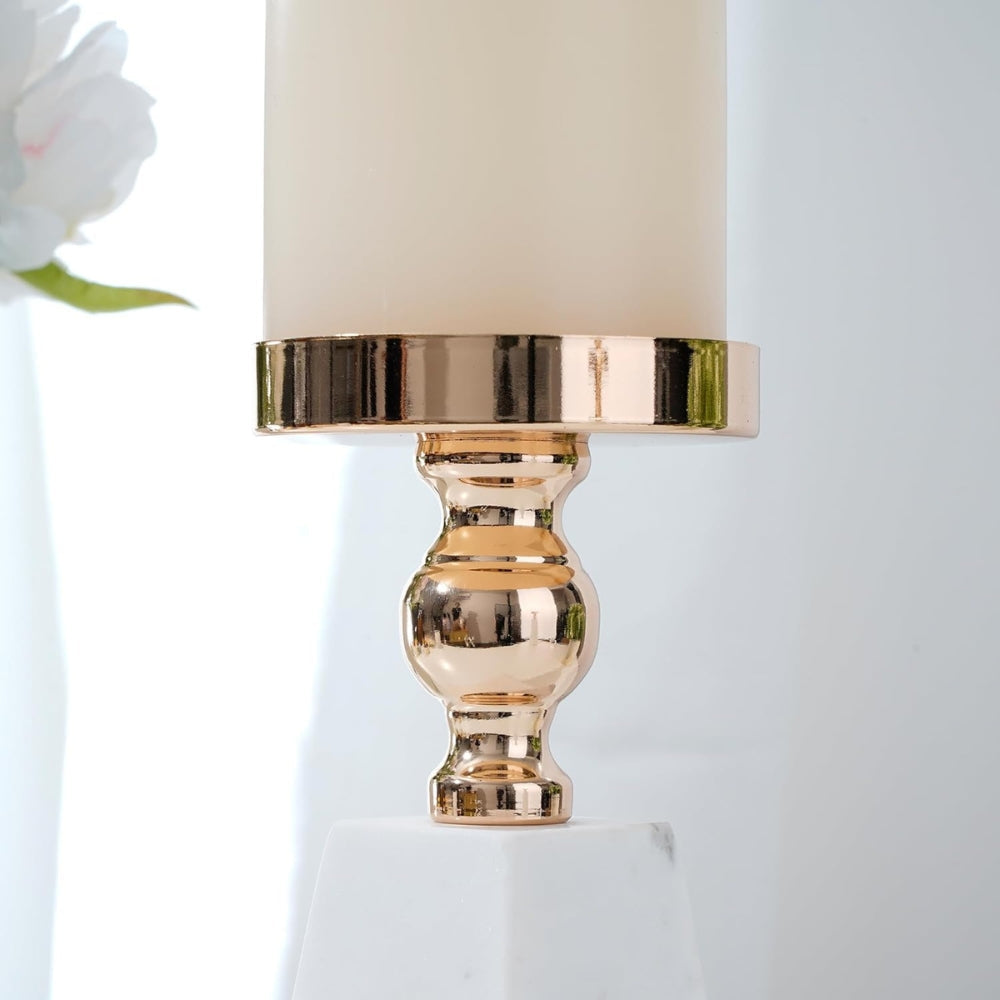 Prysm Candle Holder - Marble with Gold Accent, Modern Pyramid Design 8