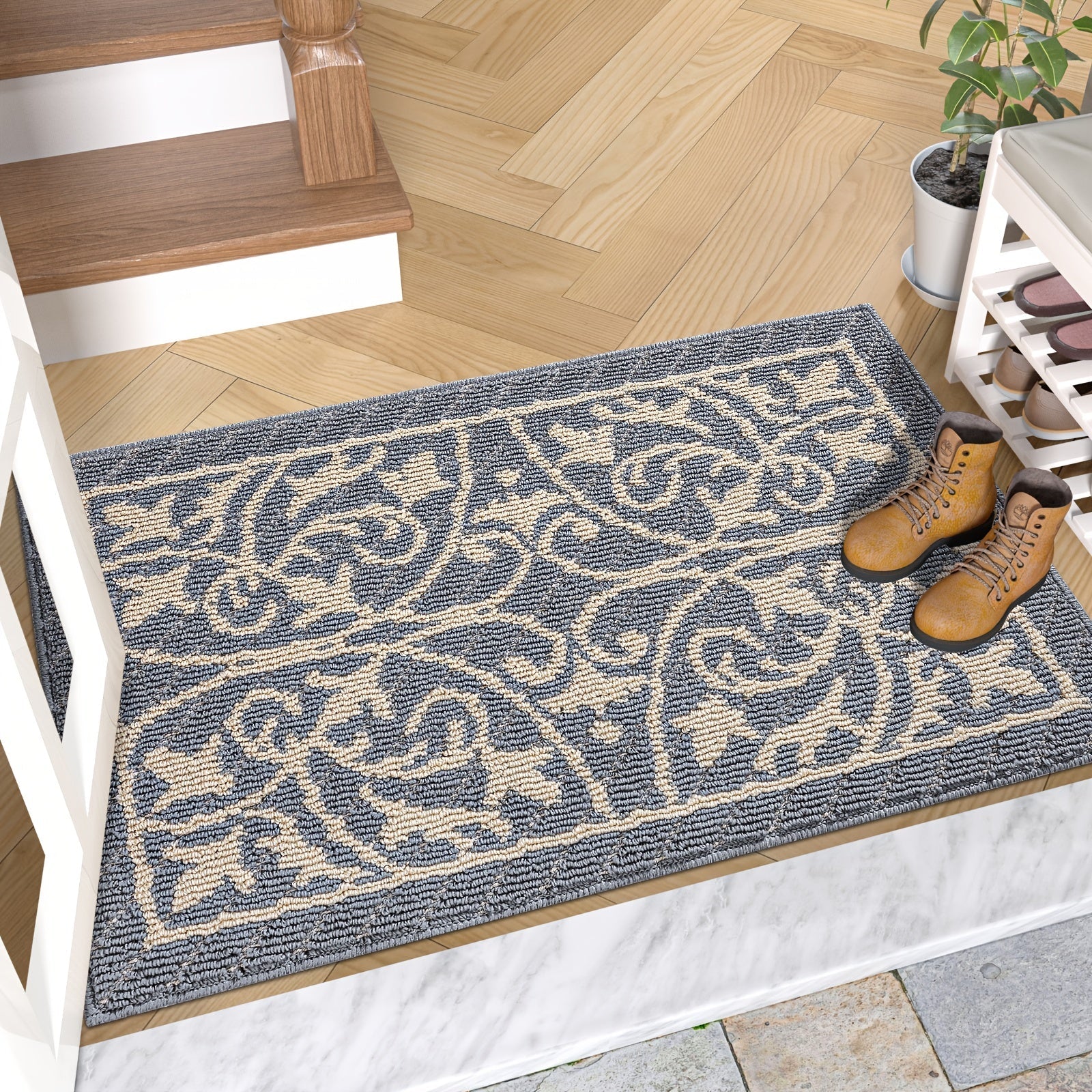 Pura Indoor Mat - Non-Slip, Washable Design for Entryways 8