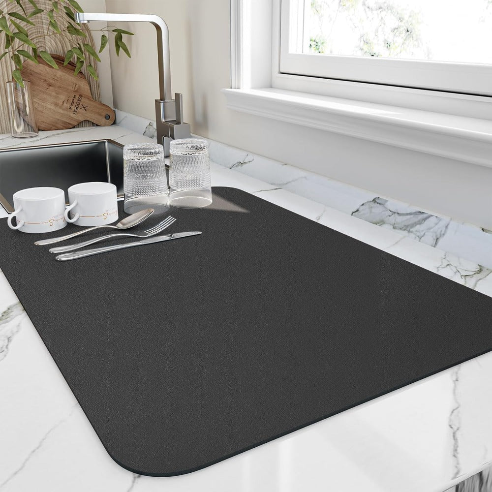 Quinn Dish Drying Mat - Highly Absorbent Diatomite, Quick Drying 0