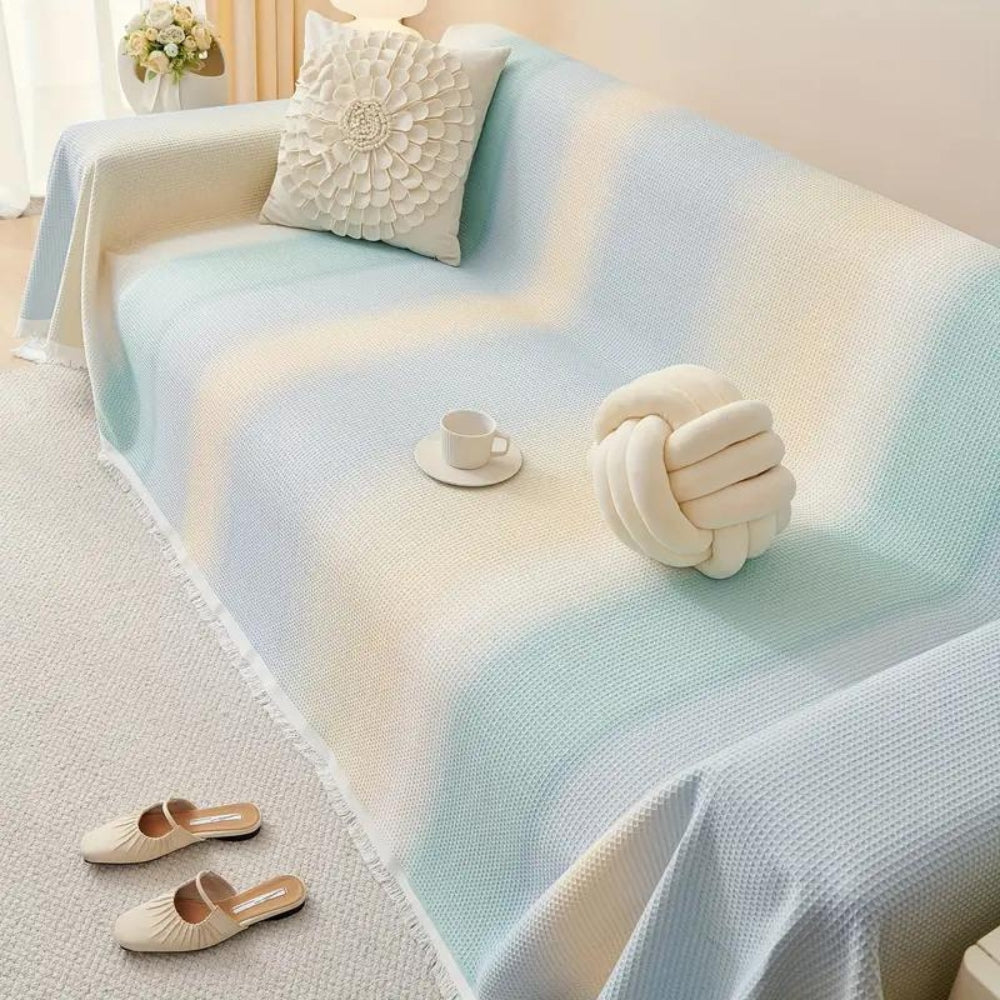 Rainbow Chill Sofa Cover - Ice Silk, Non-Slip for Sectional Couch 0