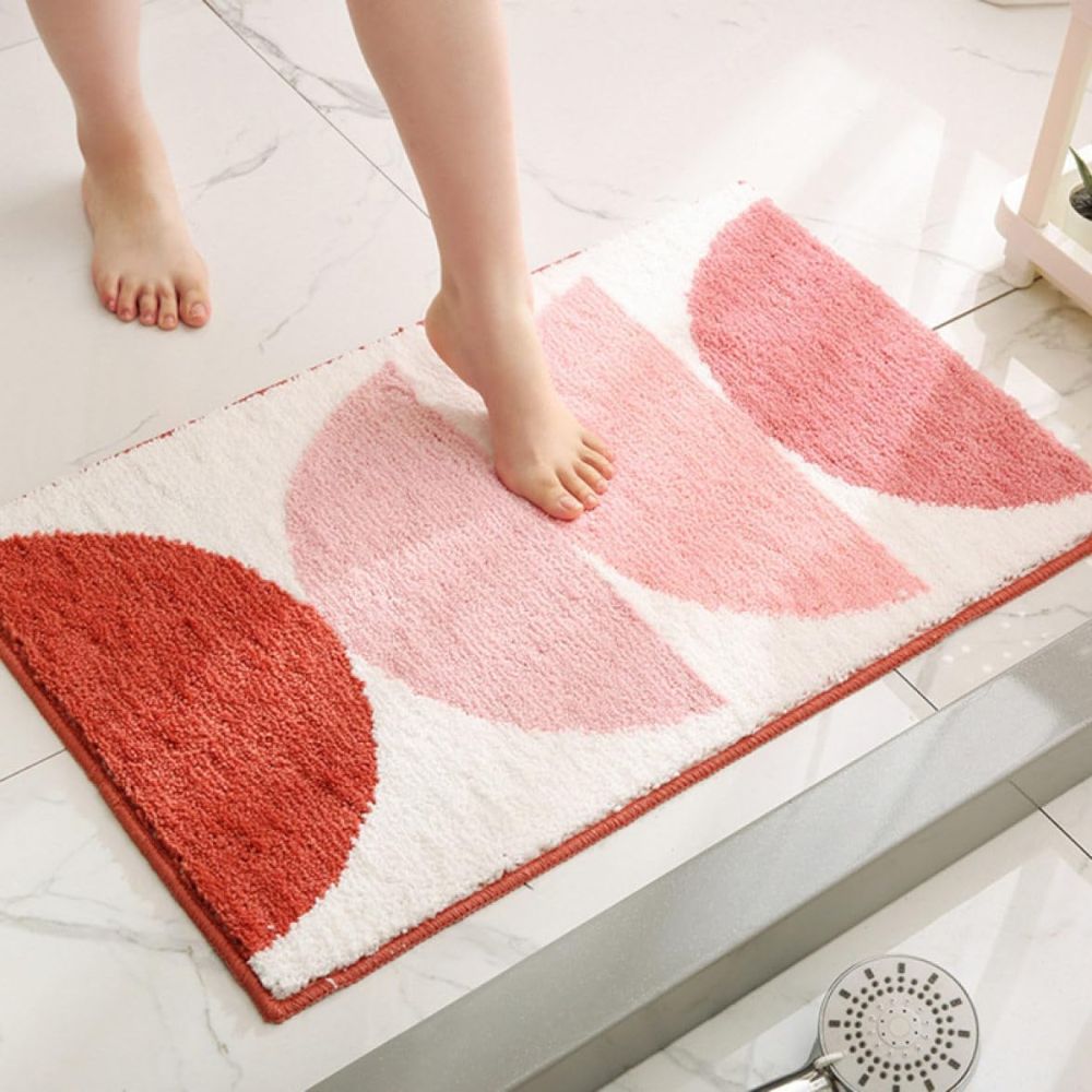 Rainbow Sunset Bath Mat - Microfiber, Non-Slip, Absorbent 0
