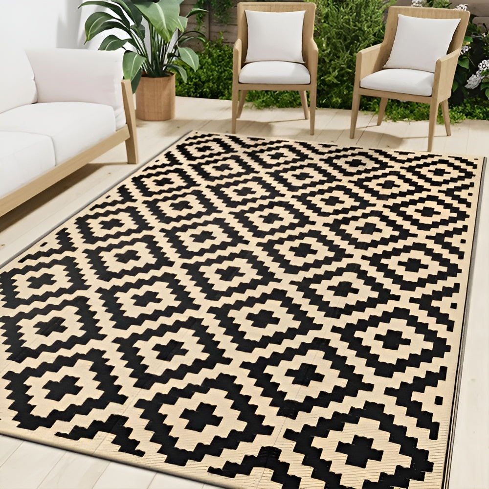 Ravello Outdoor Mat - Reversible Polypropylene, Non-Slip UV Resistant 0