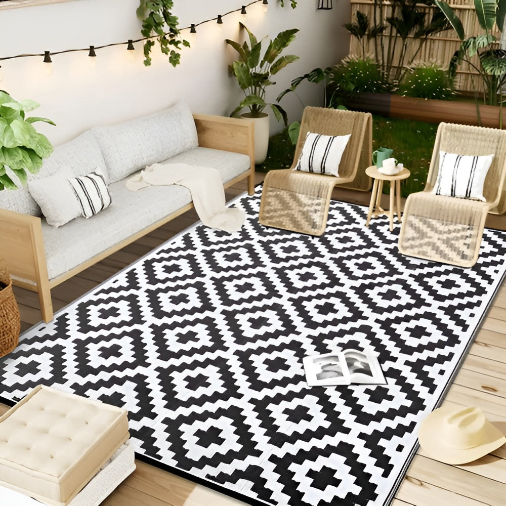 Ravello Outdoor Mat - Reversible Polypropylene, Non-Slip UV Resistant 2