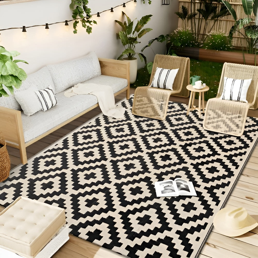 Ravello Outdoor Mat - Reversible Polypropylene, Non-Slip UV Resistant 3