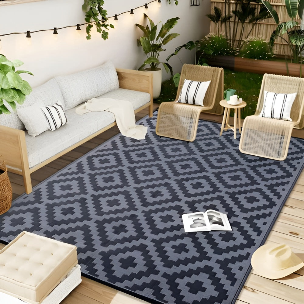 Ravello Outdoor Mat - Reversible Polypropylene, Non-Slip UV Resistant 4