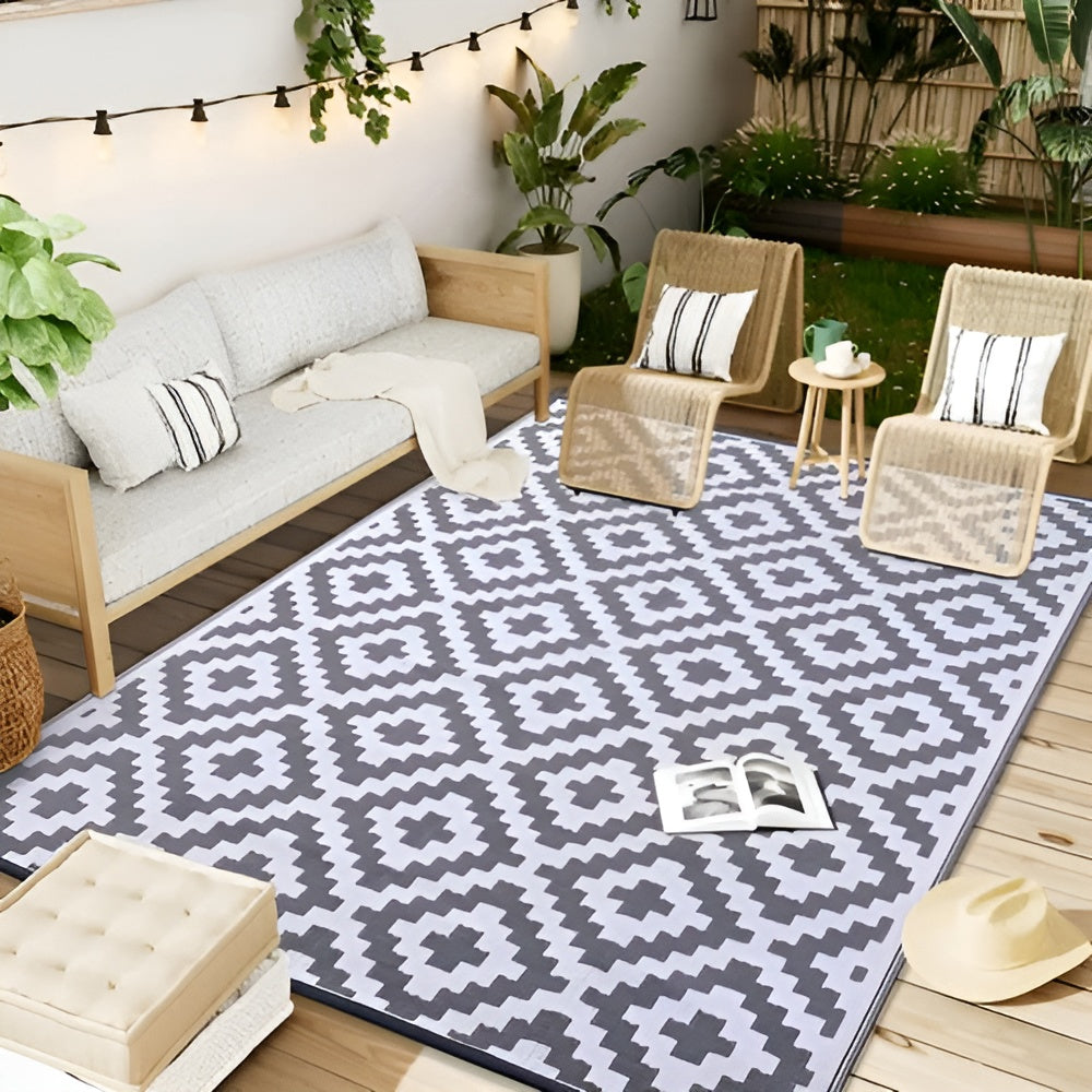 Ravello Outdoor Mat - Reversible Polypropylene, Non-Slip UV Resistant 6