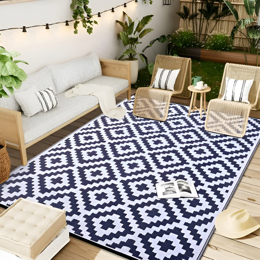Ravello Outdoor Mat - Reversible Polypropylene, Non-Slip UV Resistant 7