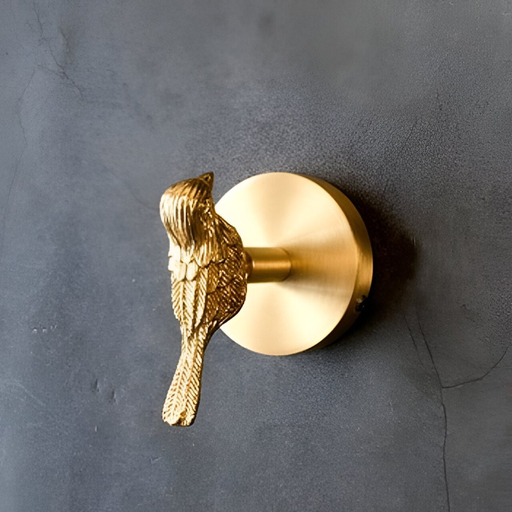 Raven Coat Hook - Decorative Copper, Animal Design Wall Hook 4