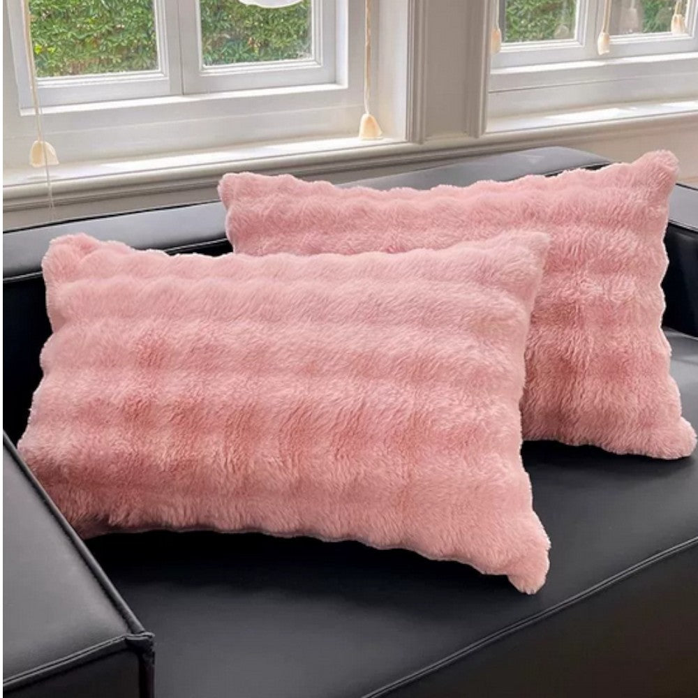 Raven Faux Fur Pillow Cover - Soft Durable Knit Fabric, Machine Washable 5