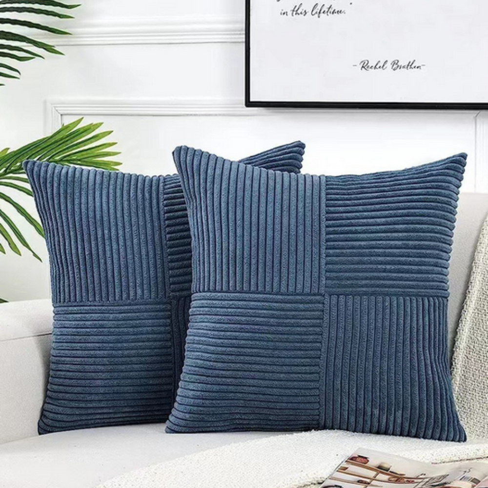 Raven Sofa Cushion Covers - Soft Corduroy, Rustic Charm 11