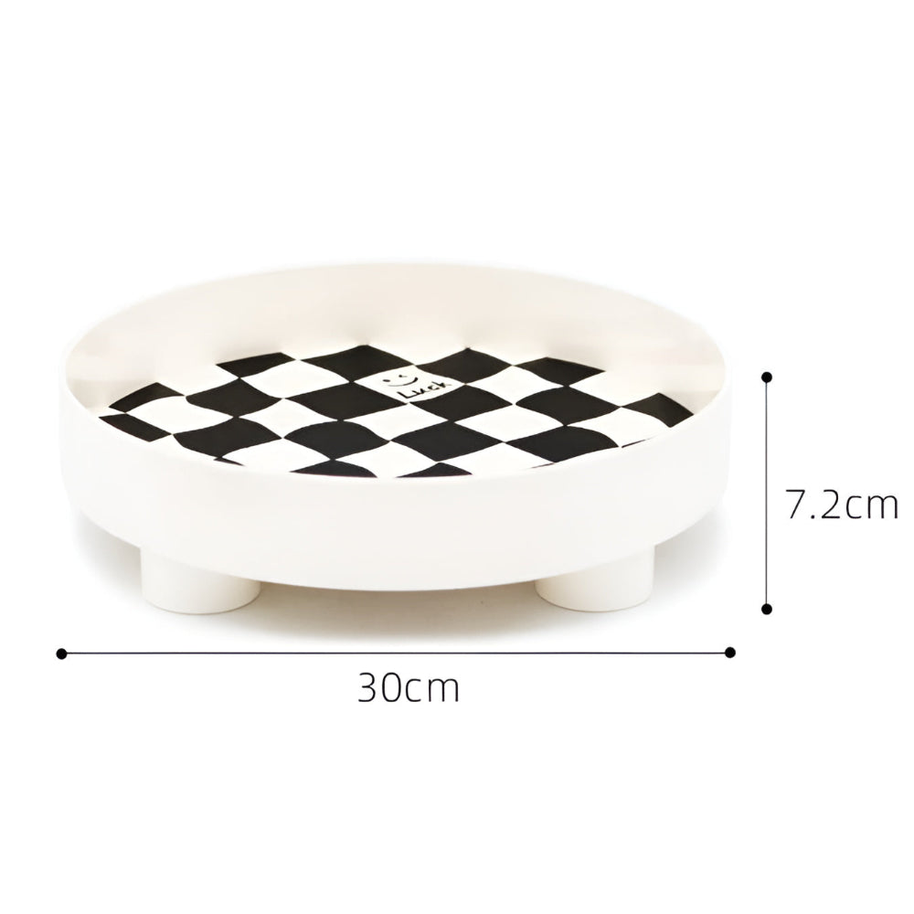 Raven Storage Tray - Durable Plastic, Checkerboard Design 10