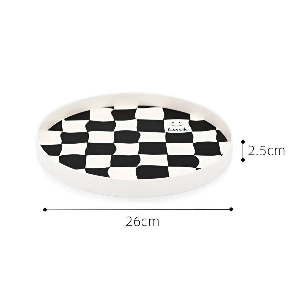 Raven Storage Tray - Durable Plastic, Checkerboard Design 11