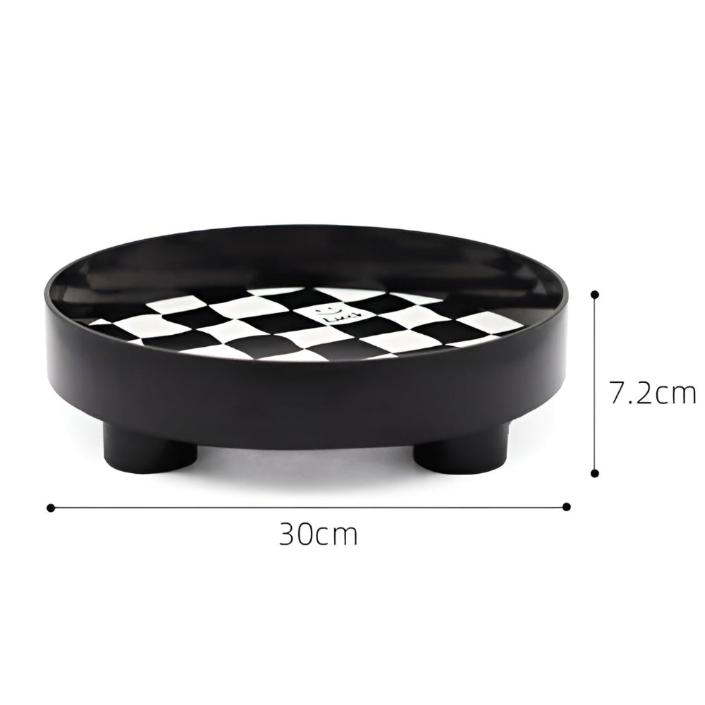 Raven Storage Tray - Durable Plastic, Checkerboard Design 9