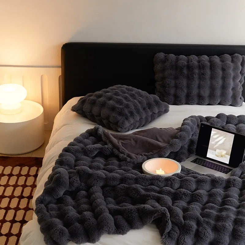 Ravenna Blanket Throw - Ultra-Soft Faux Fur, All-Season Comfort 11