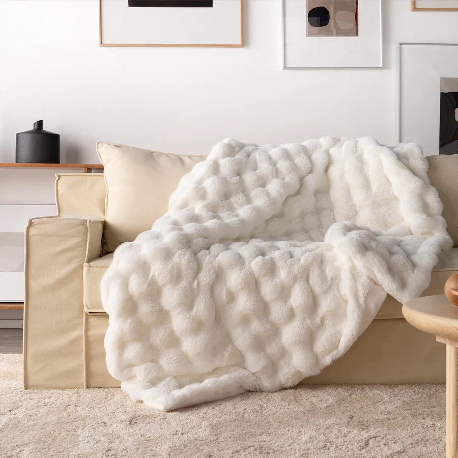 Ravenna Blanket Throw - Ultra-Soft Faux Fur, All-Season Comfort 12