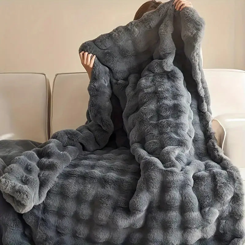 Ravenna Blanket Throw - Ultra-Soft Faux Fur, All-Season Comfort 8