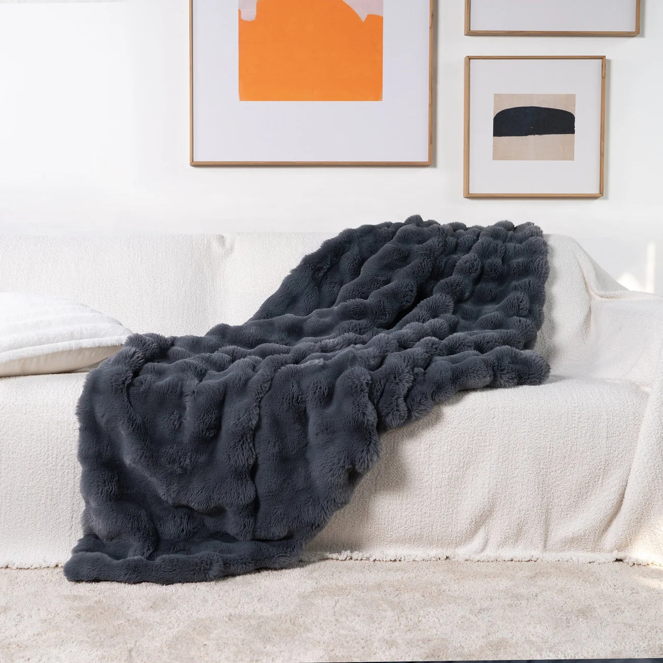 Ravenna Blanket Throw - Ultra-Soft Faux Fur, All-Season Comfort 9