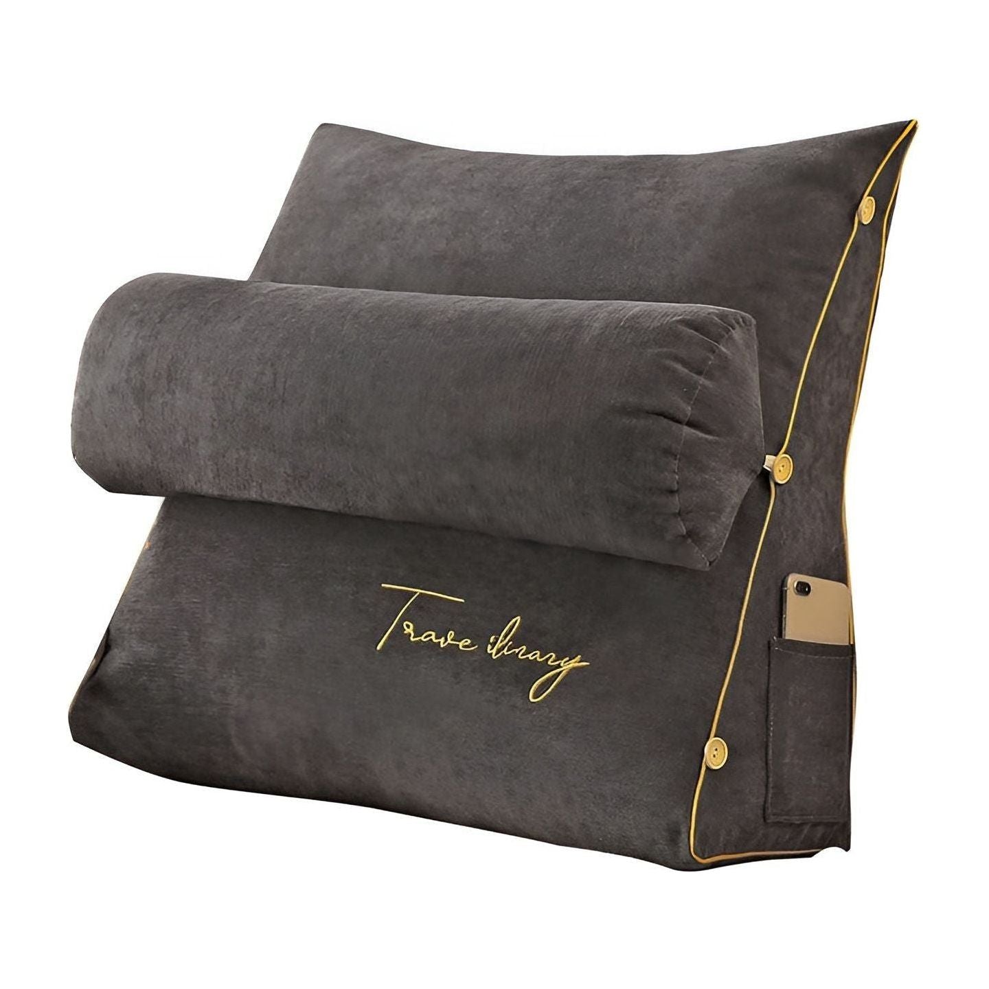 Ravenna Reading Pillow - Ergonomic Backrest for Bed, Soft Polyester Cover 9