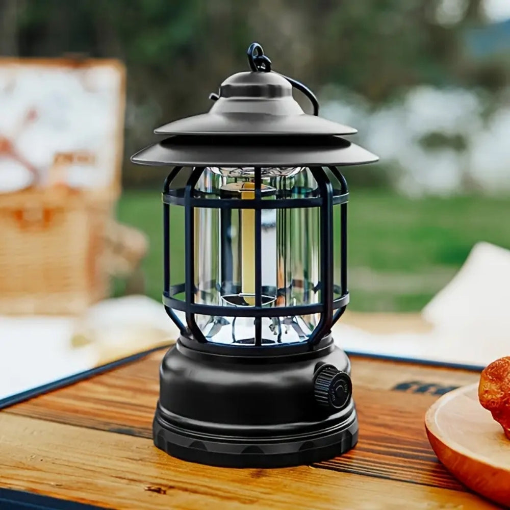 Retro Glow Camping Lantern - ABS, Dimmable Outdoor Lighting 2