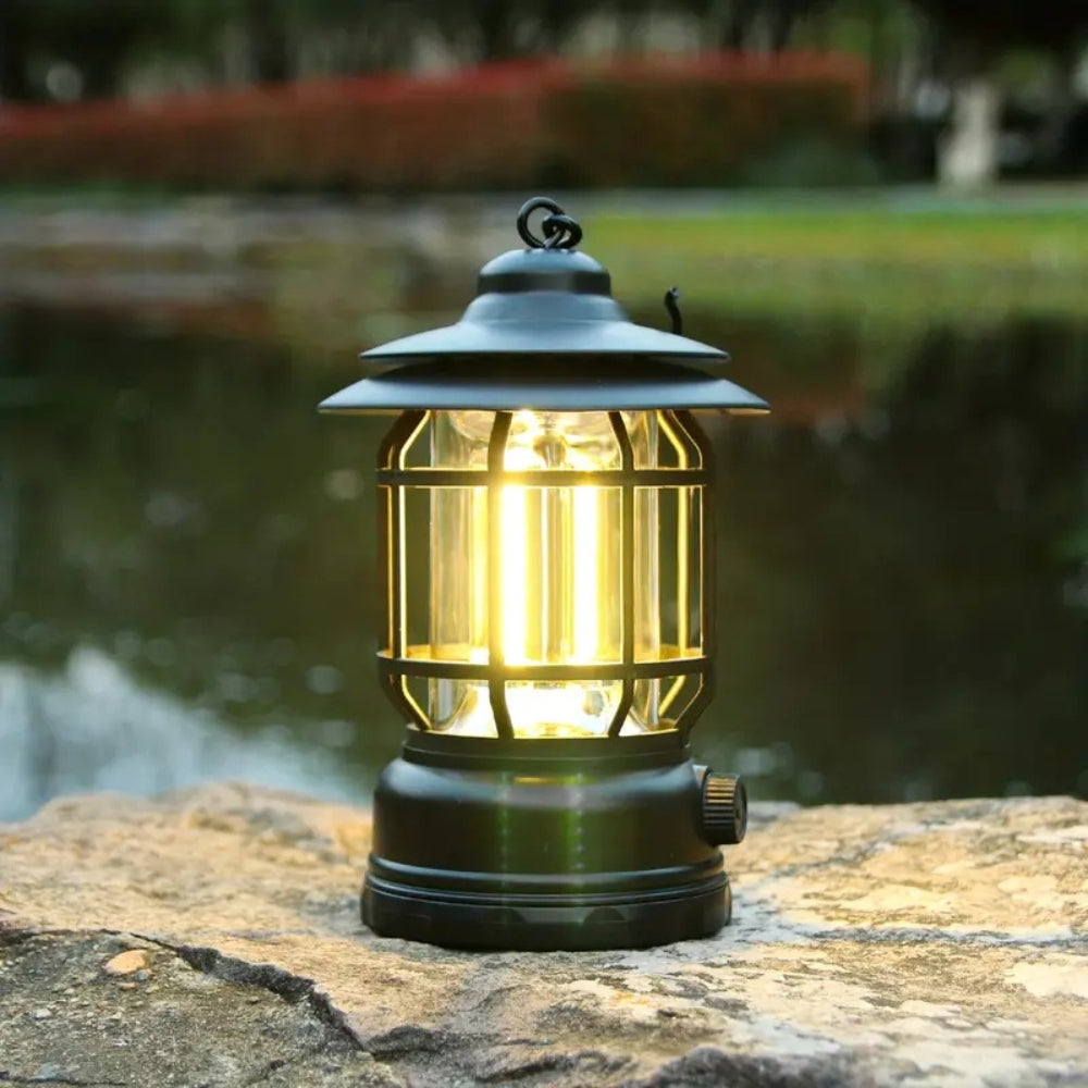 Retro Glow Camping Lantern - ABS, Dimmable Outdoor Lighting 4